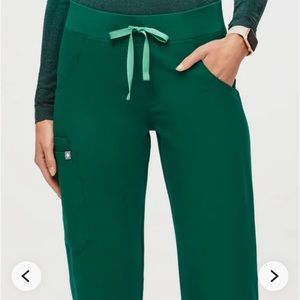 Figs hunter green kade cargo scrub pants